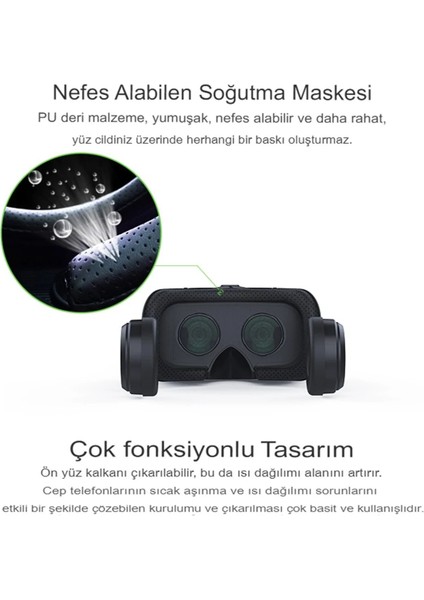 MYT09 Shinecon SC-G04EA 3D Sanal Gerçeklik Gözlüğü - Siyah
