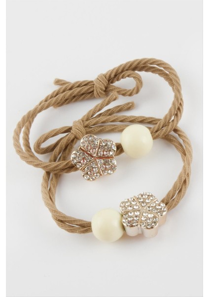 Çiçek Taşlı Lastikli Toka 2 Adet fiyatları