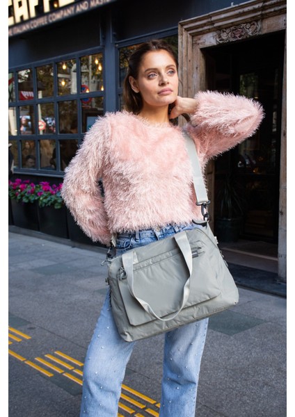 Sanmorris Genişleyebilir Yan Fermuarlı Paraşüt Kumaş Ayarlanabilir Omuz Çantası fırsatları