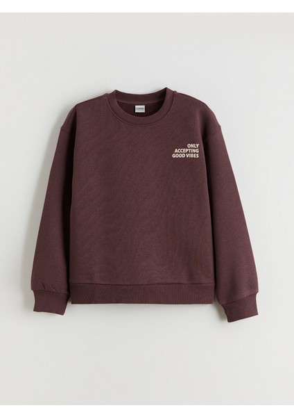 Lcw Yeni Yeni Sezon Bisiklet Yaka Kız Çocuk Sweatshirt fırsatları