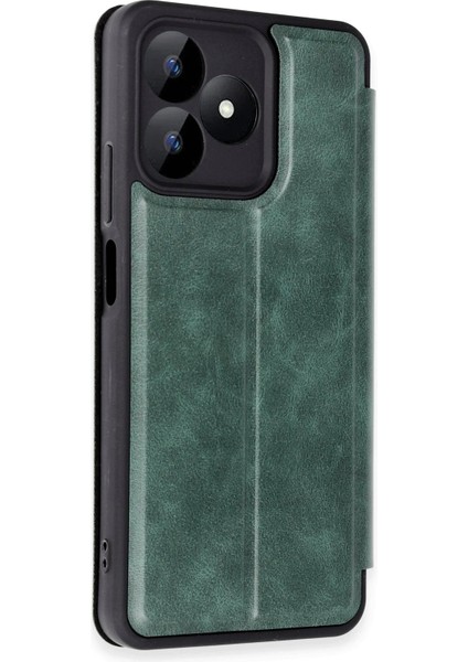 MYT09 Realme Note 50 4g Kılıf Flip Cover - Koyu Yeşil fiyatları