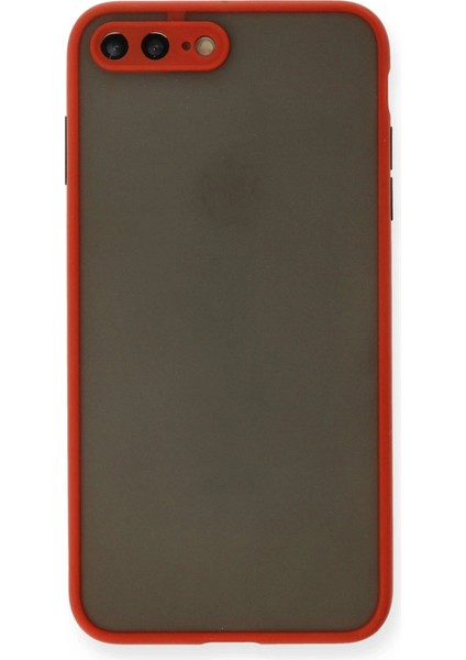 MYT09 iPhone 7 Plus Kılıf Montreal Silikon Kapak - Kırmızı