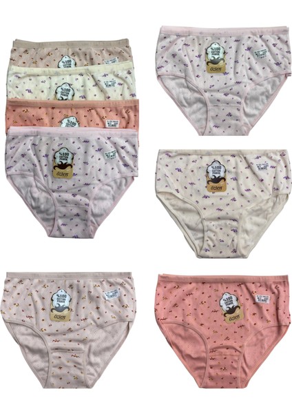 12'li Asorti Paket %100 Pamuk Nefes Alan Kumaş Çiçekli Yüksek Bel Kadın Bato Külot OZT120A12 fiyatları