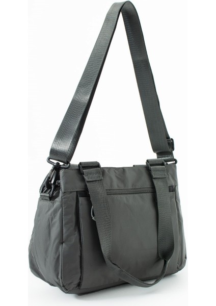 Sanmorris 5 Gözlü Desenli Paraşüt Kumaş Ayarlanabilir Çapraz Askılı El ve Omuz Çantası