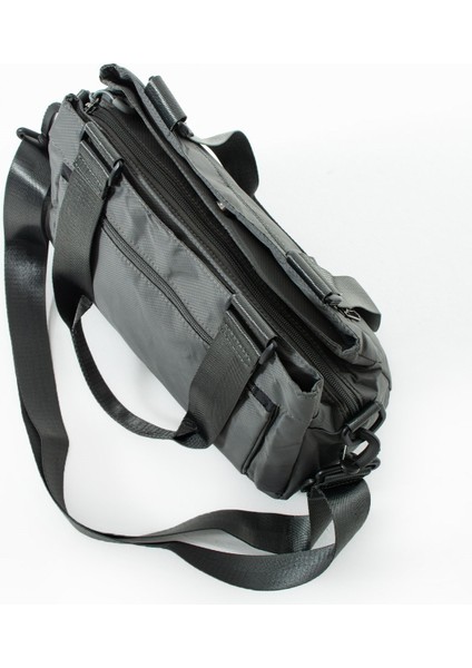 Sanmorris 5 Gözlü Desenli Paraşüt Kumaş Ayarlanabilir Çapraz Askılı El ve Omuz Çantası