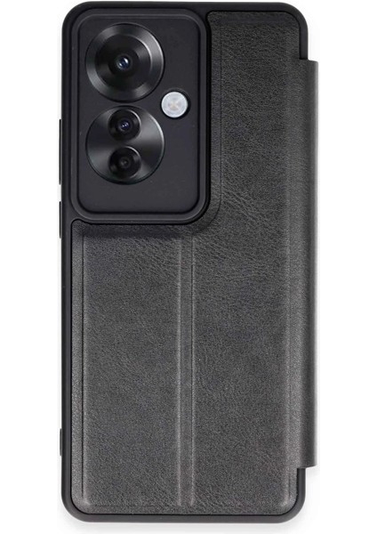 MYT09 Oppo Reno 11F Kılıf Flip Cover - Siyah
