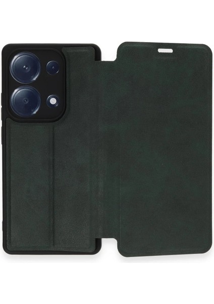 MYT09 Xiaomi Redmi Note 13 Pro 4g Kılıf Flip Cover - Koyu Yeşil indirimleri