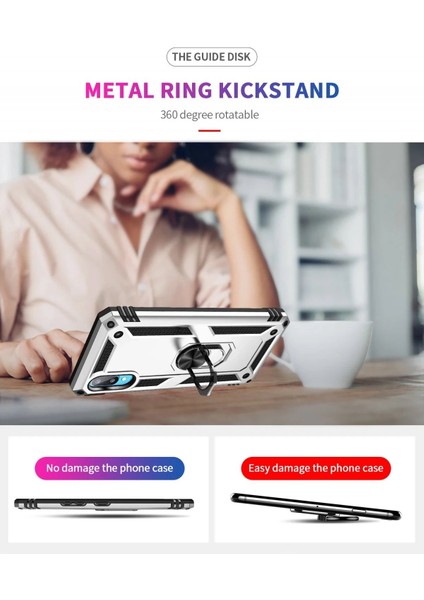 MYT09 Samsung Galaxy A02 Kılıf Sofya Yüzüklü Silikon Kapak - Gümüş