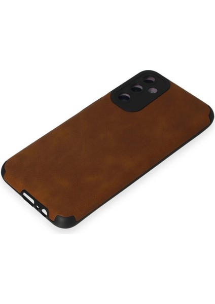 MYT09 Samsung Galaxy M14 5g Kılıf Loop Deri Silikon - Kahverengi fırsatları