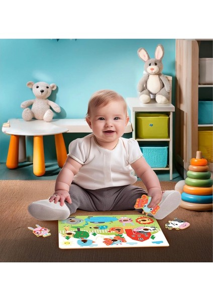 Tak Çıkar Hayvanlar Eğitici Puzzle