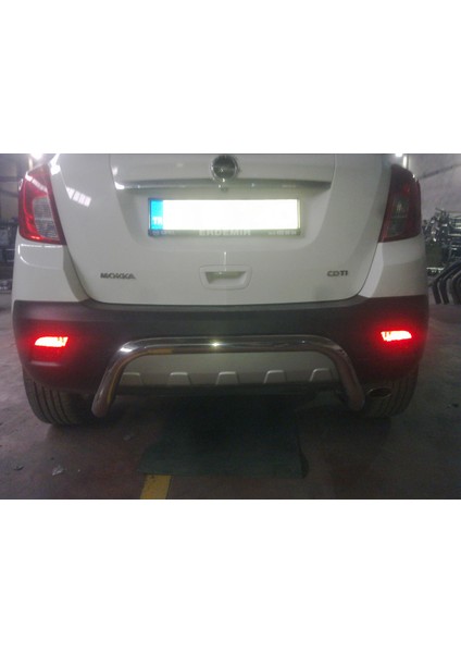Opel Mokka 2012-2019 Arka U Koruma Barı - 60 - U Tipi Bükümlü - Guard Incambered B