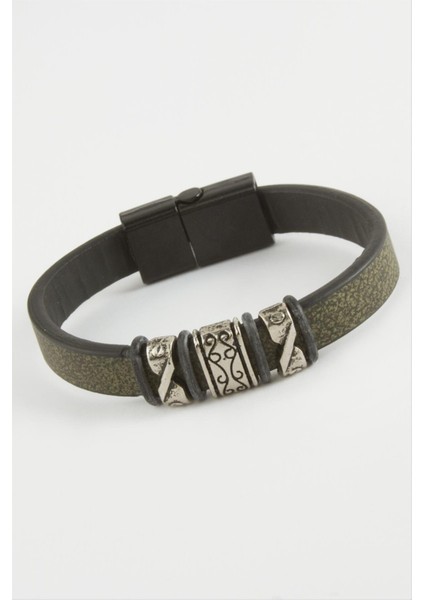 Çini Desenli Kaliteli Mıknatıslı Suni Deri Bileklik fiyatları