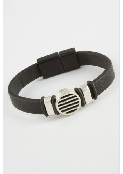 Çizgili Kaliteli Mıknatıslı Suni Deri Bileklik fiyatları