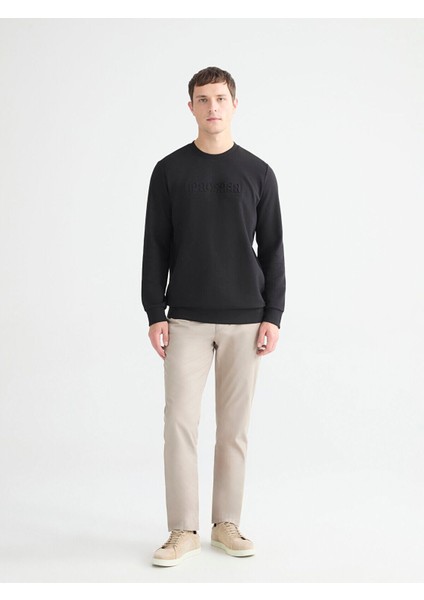 Lcw Yeni Yeni Sezon Bisiklet Yaka Baskılı Erkek Sweatshirt fiyatları