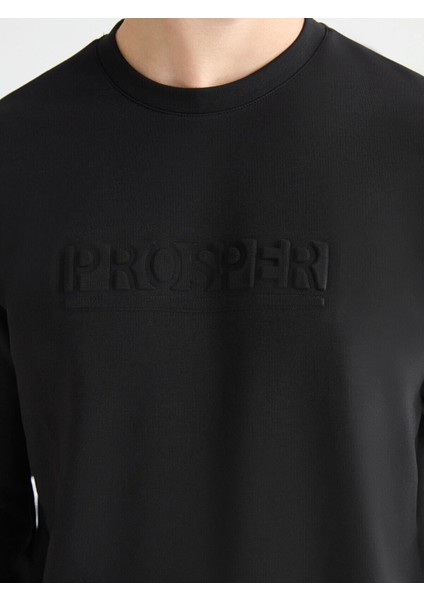 Lcw Yeni Yeni Sezon Bisiklet Yaka Baskılı Erkek Sweatshirt modelleri