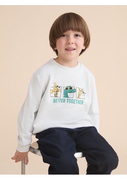 Lcw Yeni Hayvan Baskılı Erkek Çocuk Sweatshirt