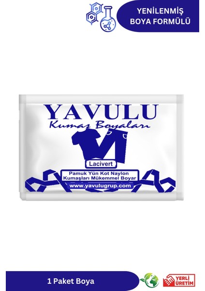 Lacivert Kumaş Boyası / Tekstil Boyası / Giysi Boyası / Toz Kumaş Boyası 1AD.