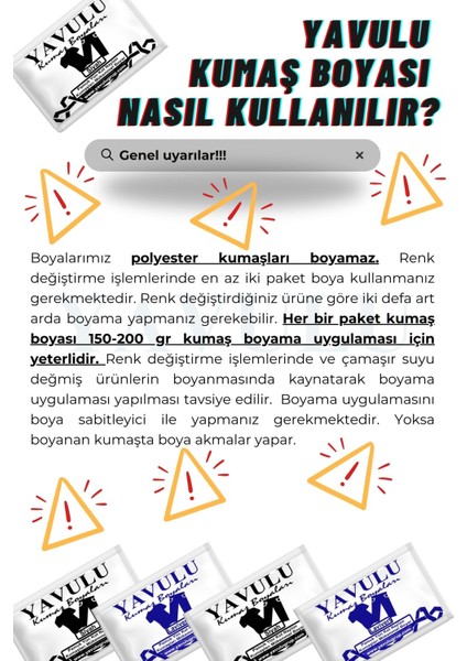 Lacivert Kumaş Boyası / Tekstil Boyası / Giysi Boyası / Toz Kumaş Boyası 1AD.