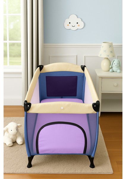 Lila Renkli %100 Pamuklu Soft Penye Kumaş Lastikli Bebek Yatağı Çarşafı (Tüm Park Yataklara Uyumlu) fiyatları