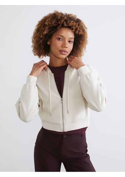 Lcw Yeni Yeni Sezon Kapüşonlu Kadın Fermuarlı Sweatshirt