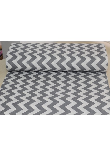 Gri Zik Zak Desenli Pamuklu Nevresimlik Kumaş 100*240 cm Metrelik Çarşaf Yastık Ev Tekstil Kumaşı modelleri