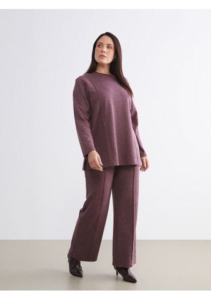 Lcw Yeni Yeni Sezon Büyük Beden Bisiklet Yaka Kadın Sweatshirt Tunik indirimleri