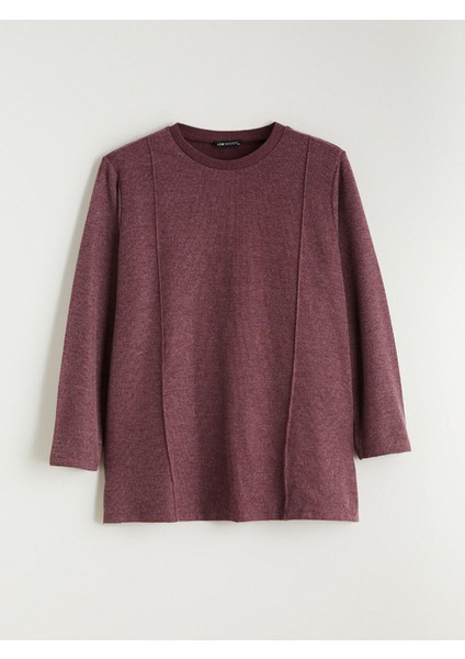 Lcw Yeni Yeni Sezon Büyük Beden Bisiklet Yaka Kadın Sweatshirt Tunik