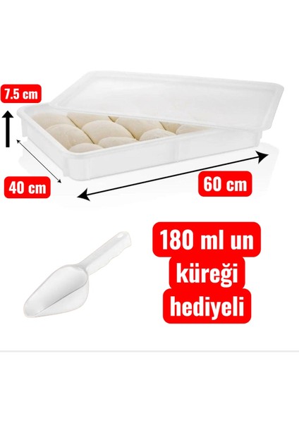 Hamur Teknesi ,hamus Pasası. Un Küreği Hediyeli .kapaklı. En :40 cm , Boy : 60 Cm, Yükseklik 7.5 cm