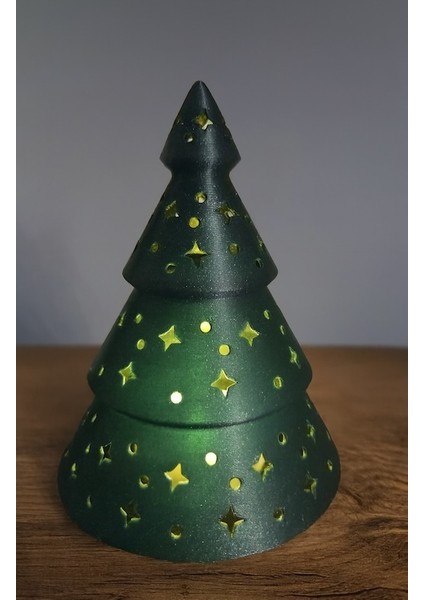3D Baskı Işıklı Yılbaşı Ağacı Dekoru – Tek Adet – Pla Malzeme – LED Uyumlu – Yıldız Desenli – 15 cm – Yeşil / Kırmızı / Sarı / Turuncu Renk Seçenekli – Masaüstü & Vitrin Süsü fiyatları
