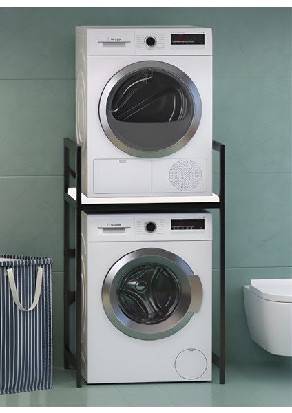 Stacklux Çamaşır Makinası ve Kurutma Makinası Rafı Çamaşır Makinası Üstü Banyo Düzenleyici Rafı
