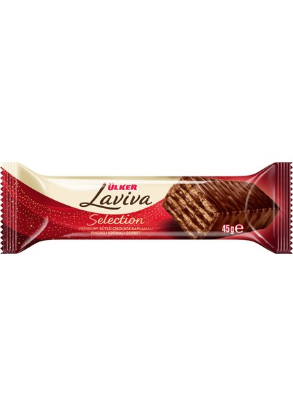Laviva Selection - Sütlü Çikolata Kaplamalı Fındıklı Kremalı Gofret - 45 Gram - 108 Adet