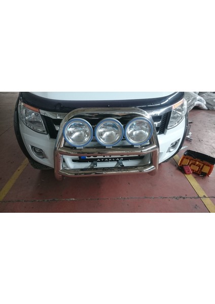 Ranger 2012-2015 (4x4) Yüksek Ön Koruma - Iki Ara Borulu - 60’lık Boru Isveç Model(Teraponb Işıksız)