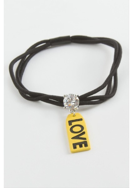 Love Yazılı Tek Taş Lastikli Toka fiyatları