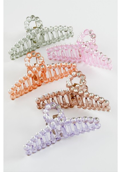 Fiyong Inci Taşlı Mandal Toka 8 cm modelleri