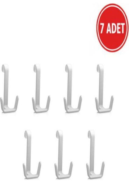 Havlupan Askısı, Kıyafet Askısı, Kapı Arkası Askısı Radyatör Askısı Banyo Askısı Beyaz 7 Adet indirimleri