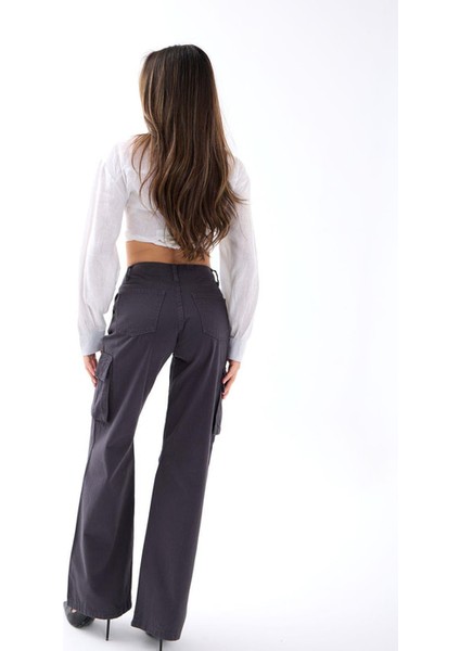 Önü Düğmeli Kargon Pantolon