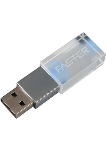 Faster 32 GB Mimi Serisi USB 3.0 Yüksek Hızlı Işıklı Metal Flash Bellek