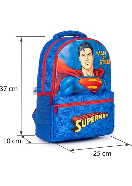 Lisanslı Superman Temalı Ilkokul Çantası