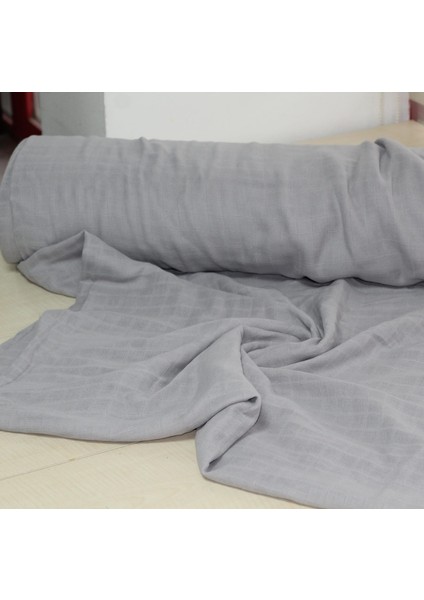 %100 Pamuk Kare Desenli Gri Müslin Kumaş 100*180 cm Metrelik Müslin Kumaş fiyatları