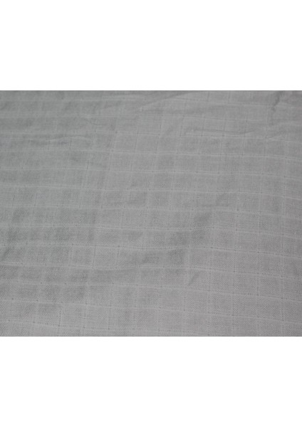 %100 Pamuk Kare Desenli Gri Müslin Kumaş 100*180 cm Metrelik Müslin Kumaş indirimleri