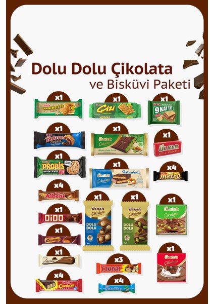 Dolu Dolu Çikolata ve Bisküvi Paketi