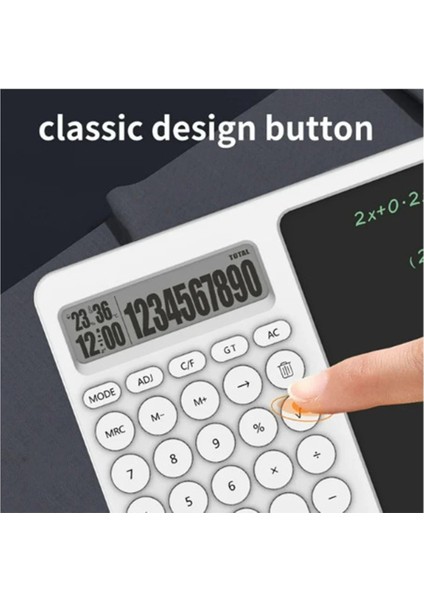 Çok Amaçlı Digital Hesap Makinesi LCD Ekran Yazma Tableti Ofis Okul Için Silinebilir El Yazısı Not Defteri indirimleri