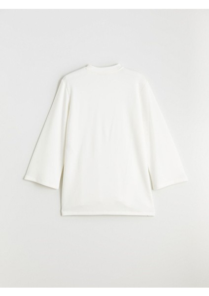 Lcw Yeni Peak Yeni Sezon Bisiklet Yaka Oversize Kadın Sweatshirt Tunik