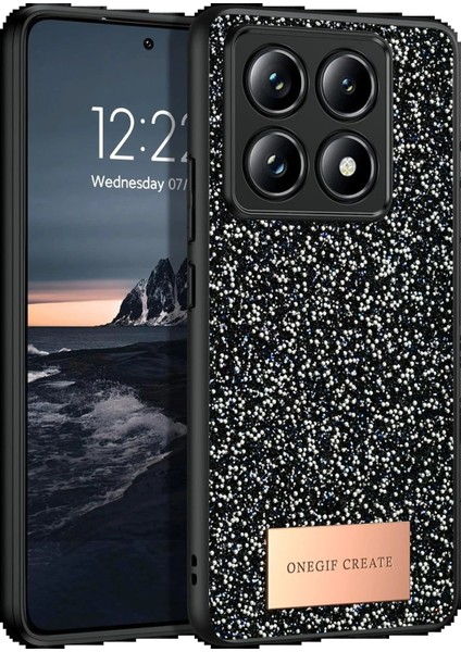 MYT09 Xiaomi Mi 14T Pro Bright Simli Kapak - Siyah