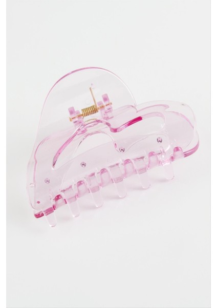 Kalp Şeffaf Renkli Mandal Toka 9 cm fiyatları