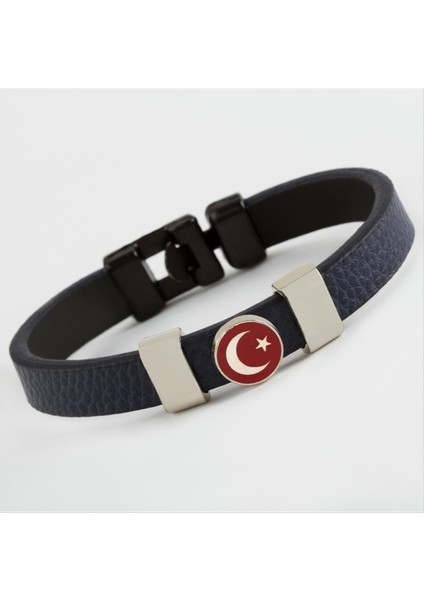 Ay Yıldız Kaliteli Suni Deri Bileklik modelleri