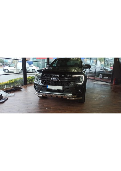 Ranger 2023+ Shark Bıyık - 70 Lik Borudan - Dişli - Chrome - Krom - Paslanmaz Polisajlı