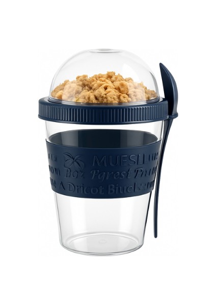 Taken Go Kapaklı Kaşıklı Pratik Taşınabilir Meyveli Yoğurt Kabı