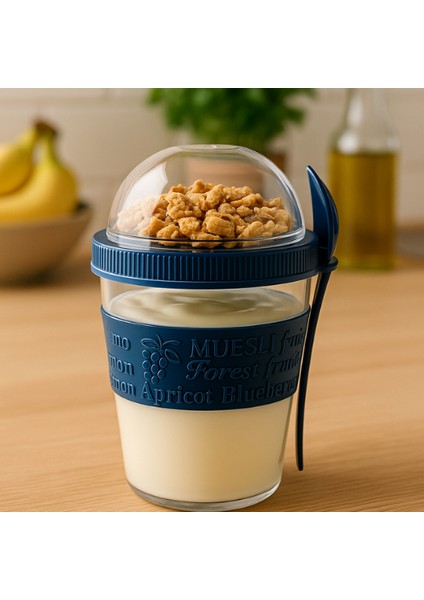 Taken Go Kapaklı Kaşıklı Pratik Taşınabilir Meyveli Yoğurt Kabı fırsatları