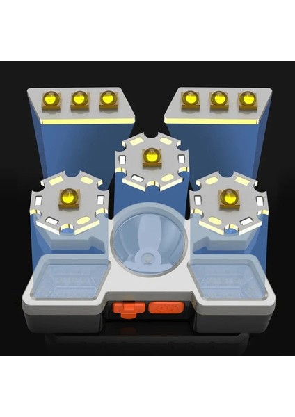212 Model Şarjlı 5 LED 4 Modlu Cob LED Avcı Balıkçı Kamp Süper Kafa Lambası modelleri